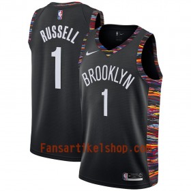 Brooklyn Nets Trikot D'Angelo Russell 1 2018-19 Nike City Edition Schwarz Swingman - Herren